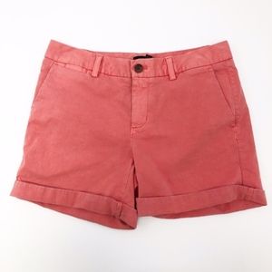 banana republic | coral chino cuffed shorts 2